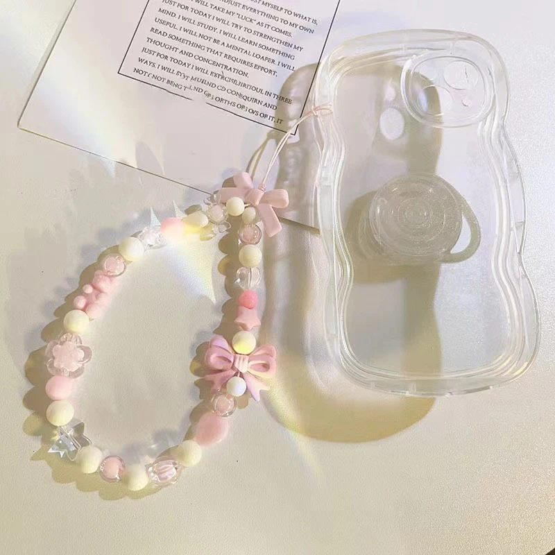 Женский аксессуар для телефона с розовым бантом