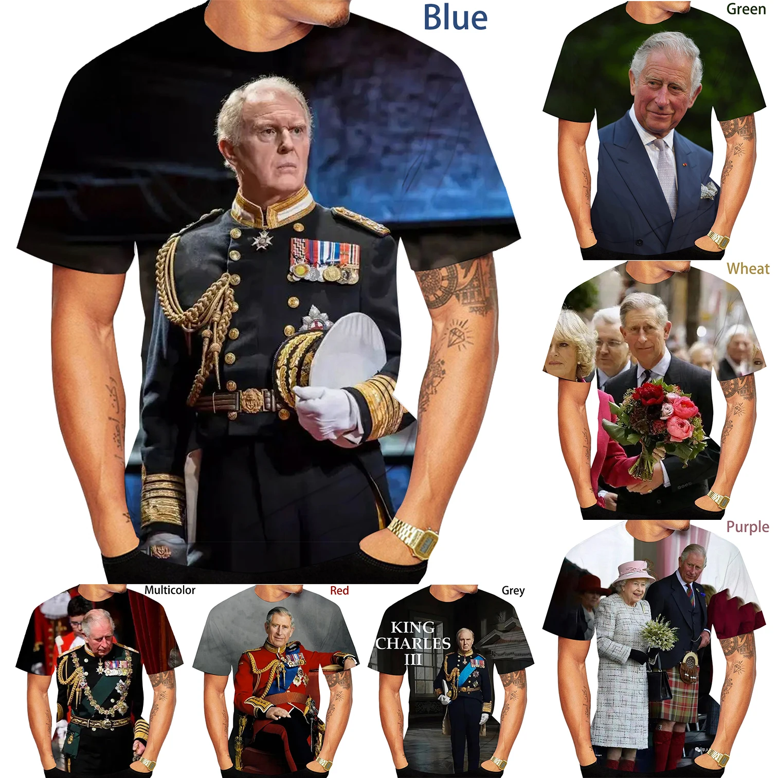 Newest Fashion 3D Print UK King Charles III TShirt Men/Women T Shirt Boy/Girl Streetwear Kids/Child Tees Unisex Pullover Tops