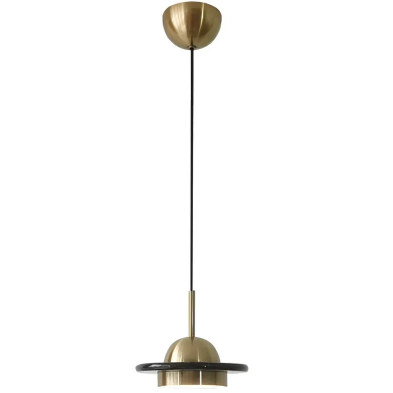 Nordic simple all-copper marble chandelier bed and breakfast bedroom bedside lamp