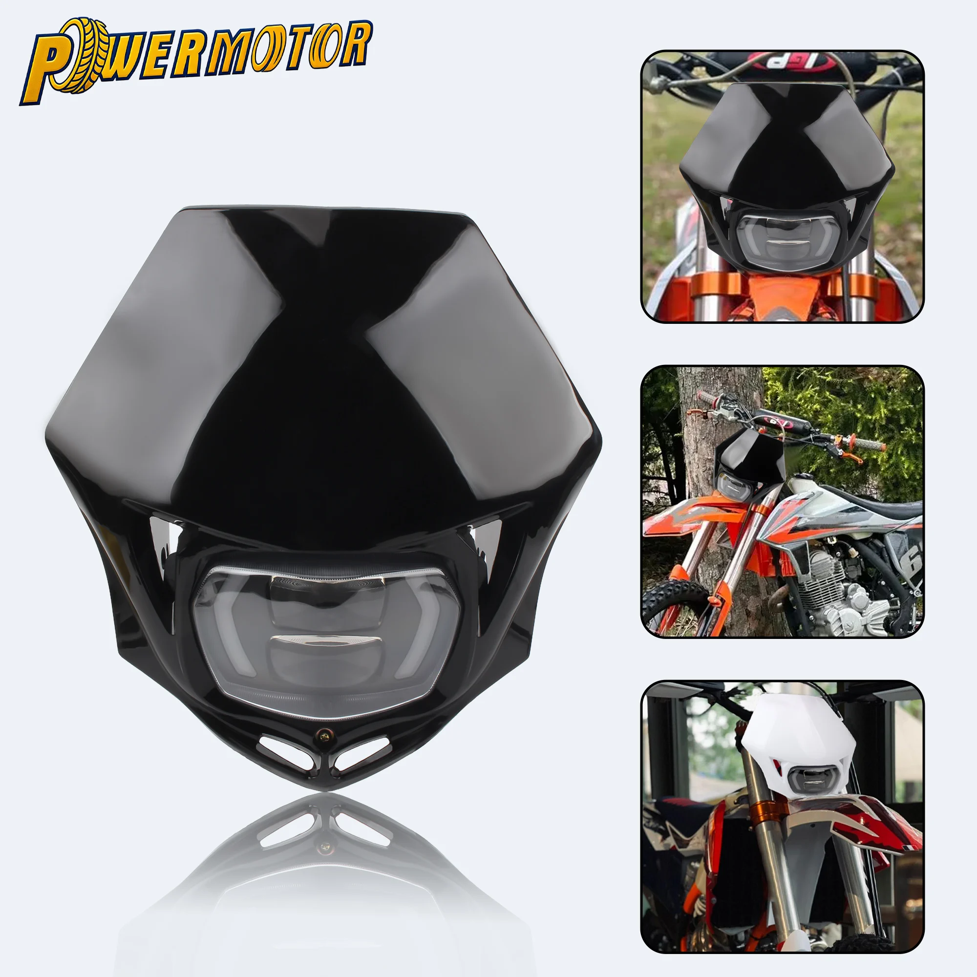 

Enduro Headlight Plate Motorcycle Head Light For Honda CRF 150 230 XR YP20 2016-2023 Motocross Headlamp Fairing Dirt Bike Parts