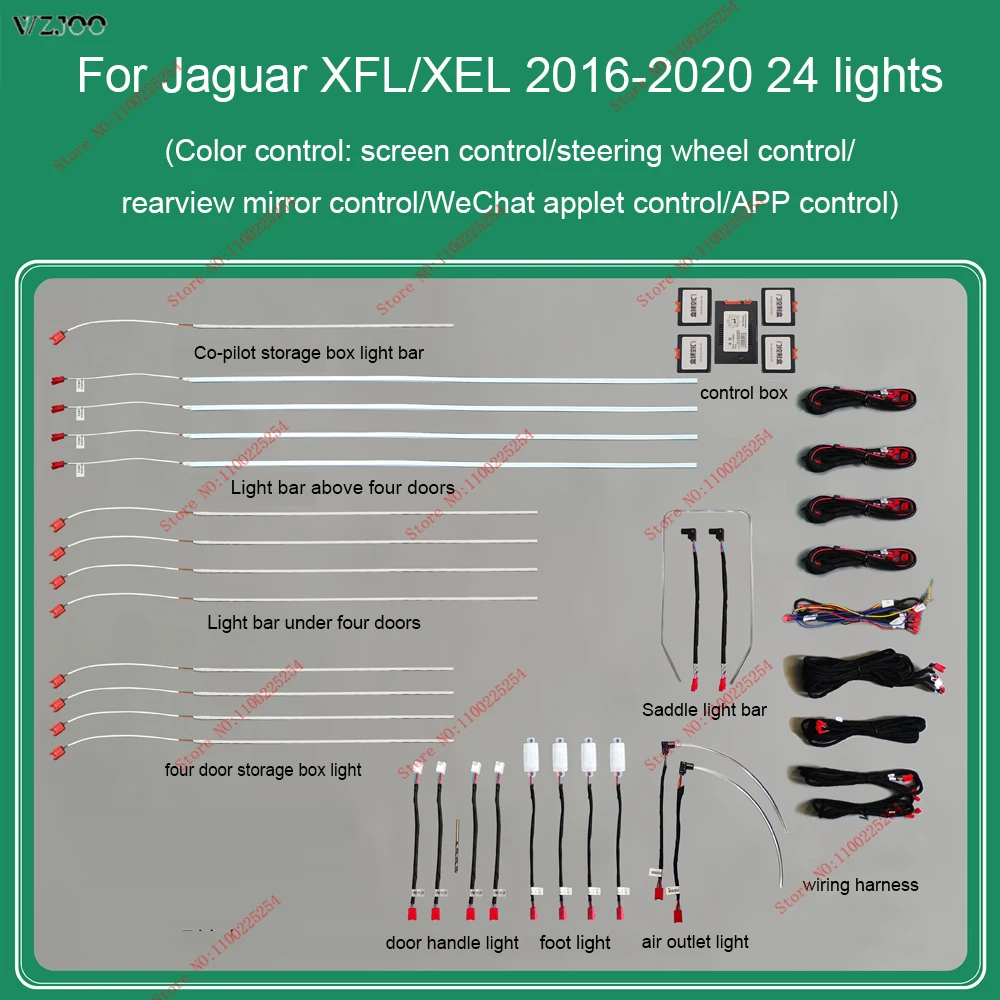 For Jaguar XFL XEL 2016-2020 high quality Ambient light Car  screen control with Roof Speaker illuminator Neon Cover Upgrade