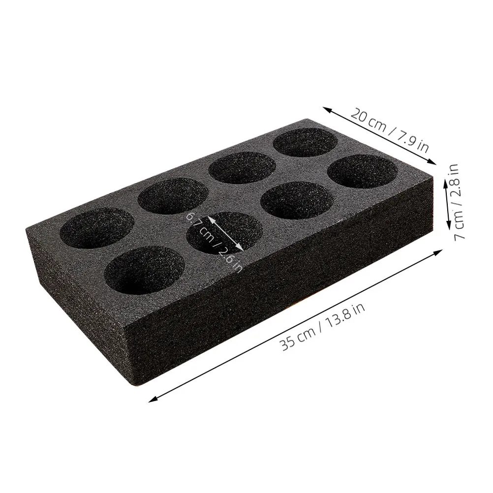 4Pcs 8-Hole Beverage Cup Tray Premium Foam Drink Carrier for Delivery Takeout Coffee Milk Tea Cold Drinks Outdoor Picnic Party view 2