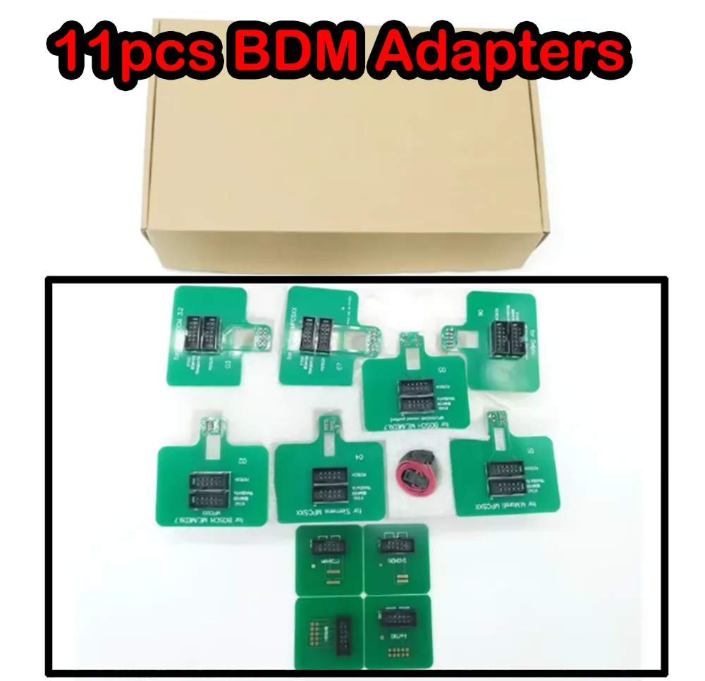 

2025 New 11pcs BDM Adapter Ecu Chip Tuning Auto OBD2 Diagnostic Tool for MPC5xx ME & MED9.7 For FGTECH V54 Bdm100 Transdata