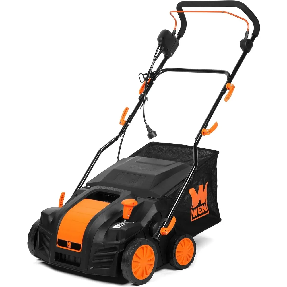 16-Inch 15-Amp 2-in-1 elektrik Thatcher dan Scarifier dengan tas koleksi, HITAM