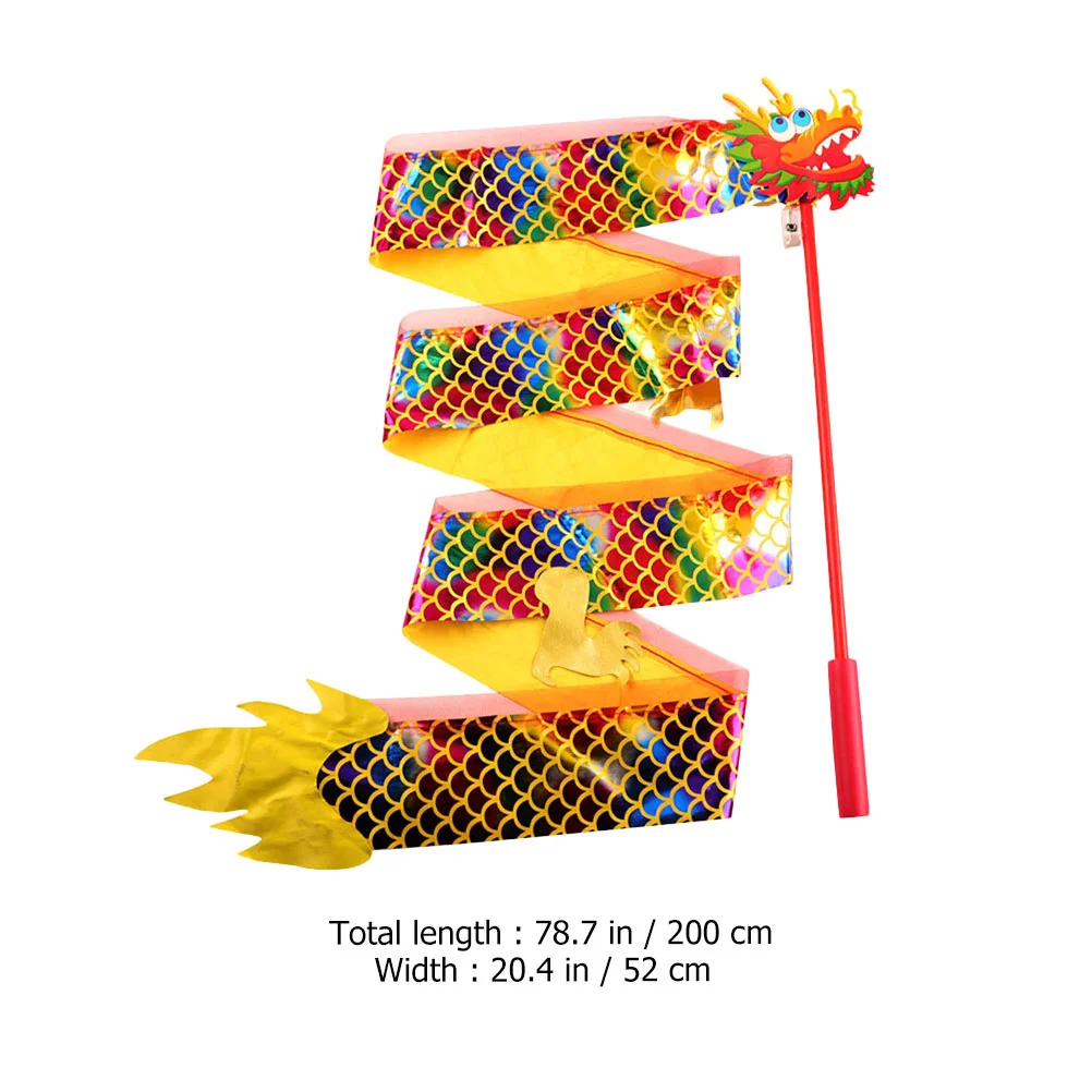 Ribbon Premium Material Dancing with Stick Toy Kids Gymnastics Cloth Streamers Attractive Color Rhythmic