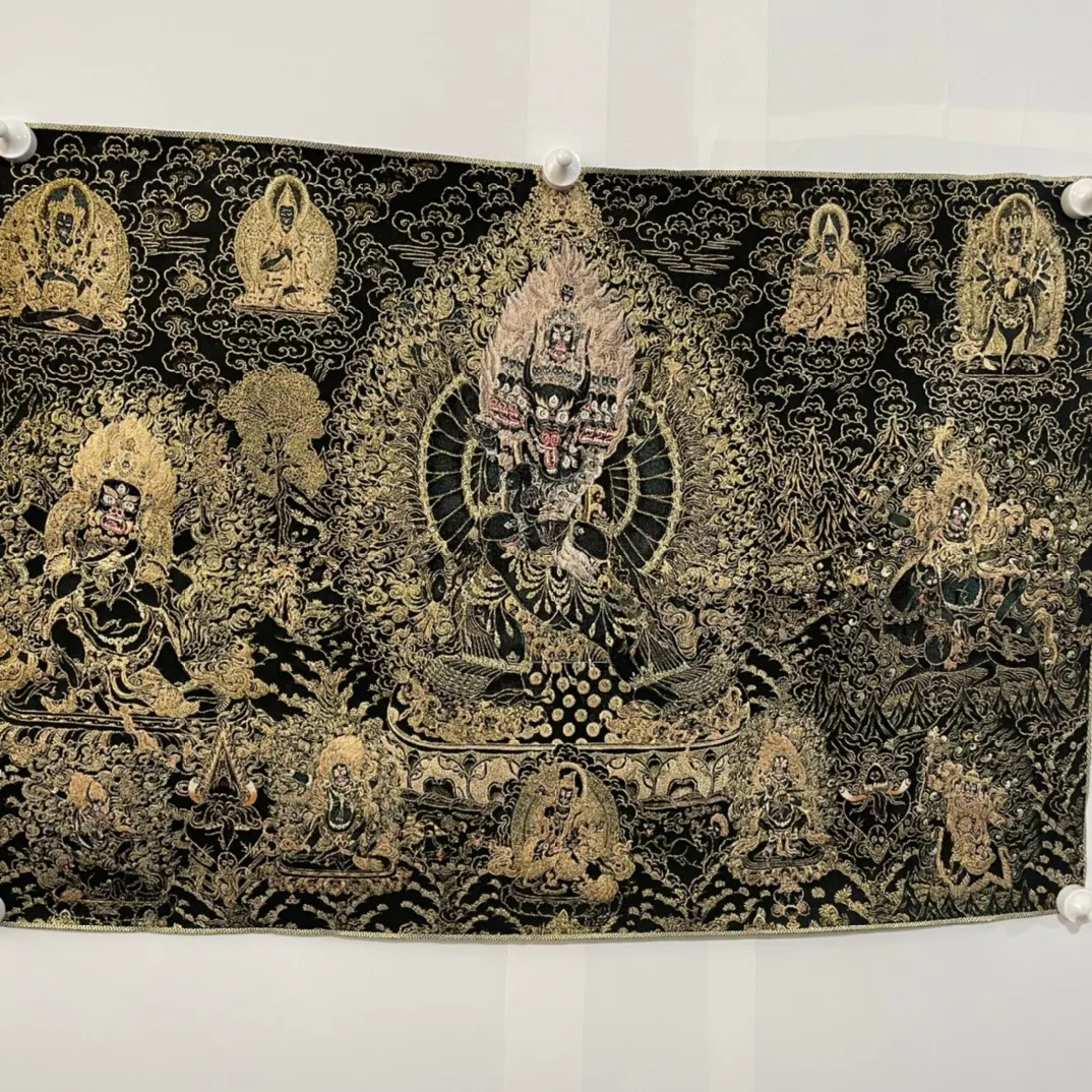 Living Room Decoration Hanging Painting Da Wei De Kong Tang Ka Embroidery