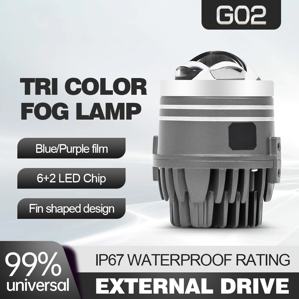 

2 "3000K 4300K 6000K Bi светодиодный объектив проектора универсальный противотуманный фонарь 60w для Honda Toyota мотоциклетные противотуманные фары дальнего света модернизация