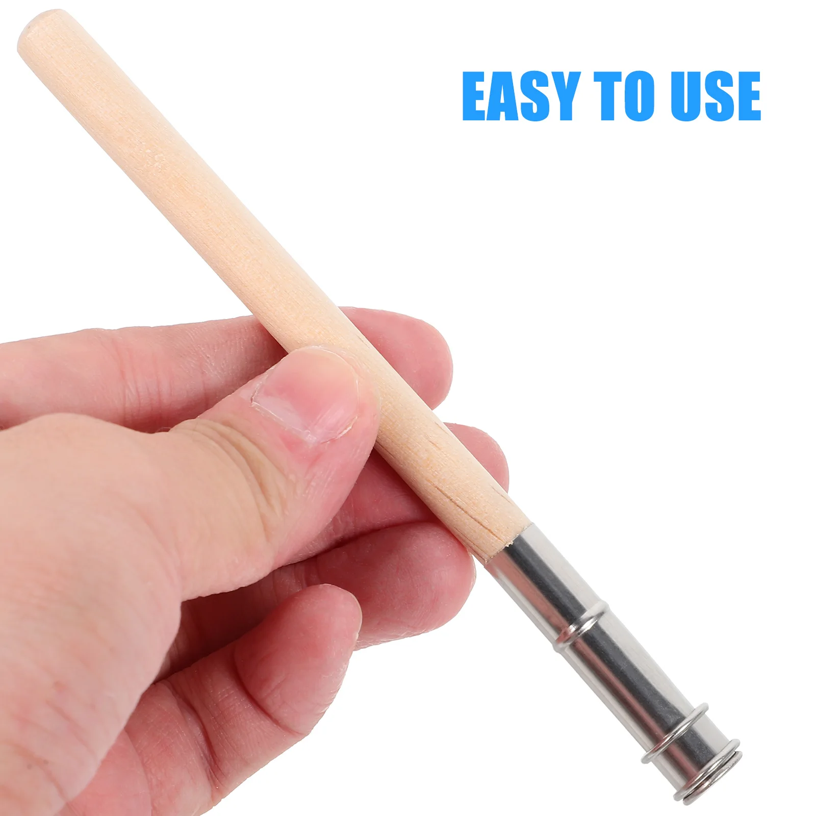 

10pcs Pencil Extender Colored Crayon Extension Artist Accessory School Supplies Wooden Single Head Holder For Short Pencils