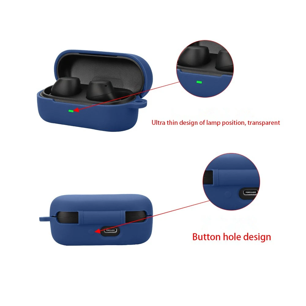 เคสป้องกันหูฟังสําหรับ SONY WF C510 เคสชาร์จเคสหูฟังบลูทูธเคสซิลิโคนนุ่ม