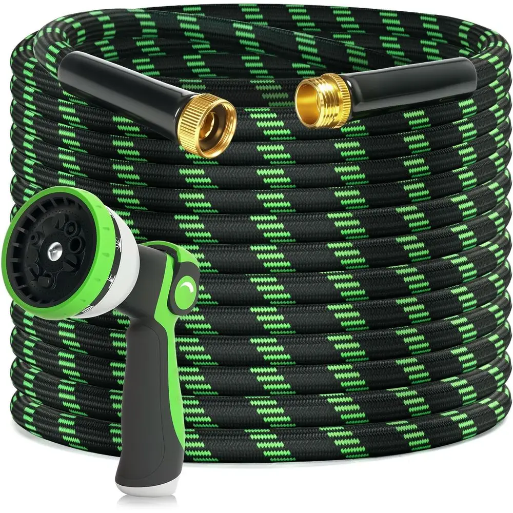

Ultra Lightweight, Kink-Free, Leak-Proof, Durable & Abrasion-Resistant 100ft Flexible Water Hose with 3/4 Brass Fittings for Out