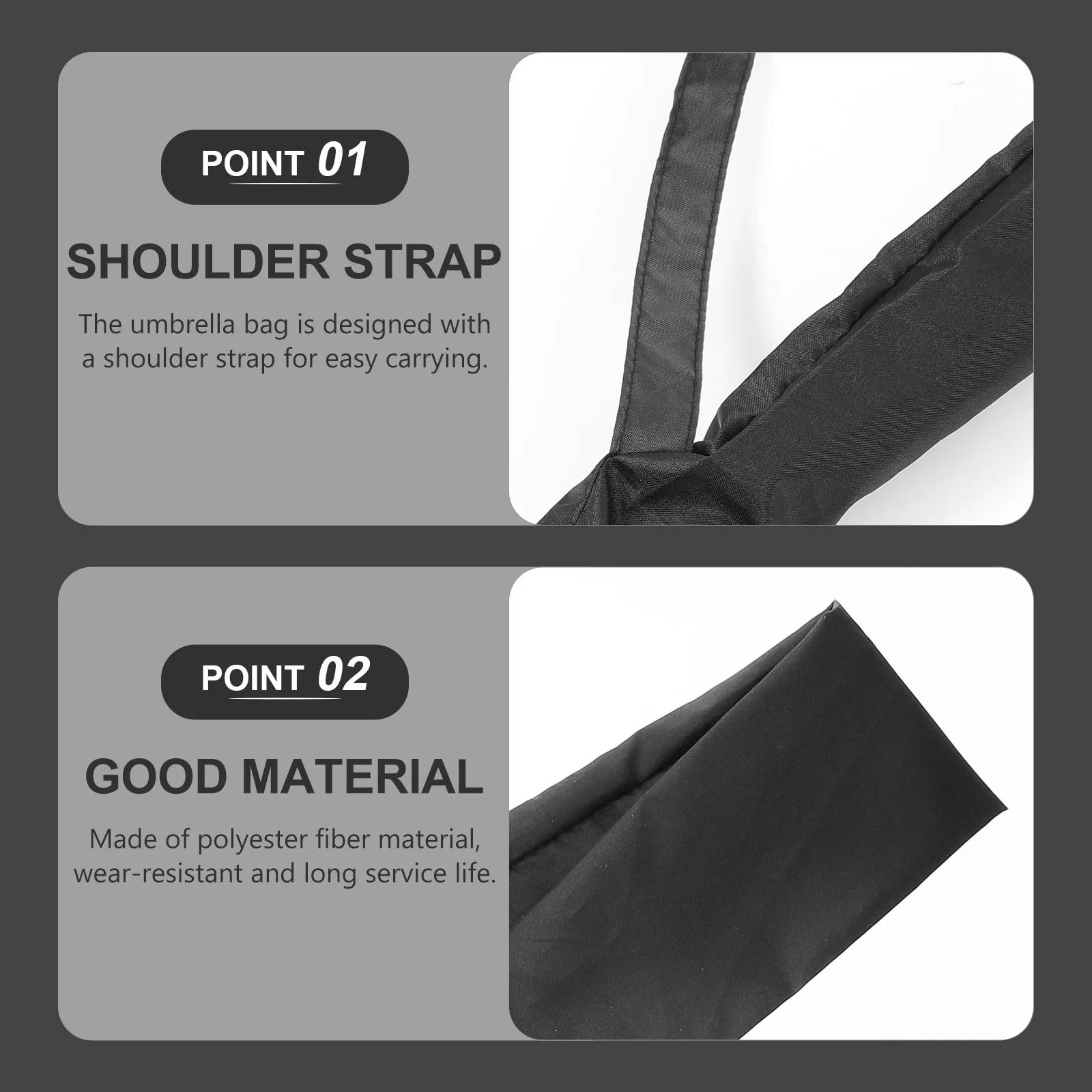 

3pcs Storage Bag Long Umbrella Sleeve Protective Cover With Strap Durable Polyester Water Absorbent Foldable Outdoor Rain Gear