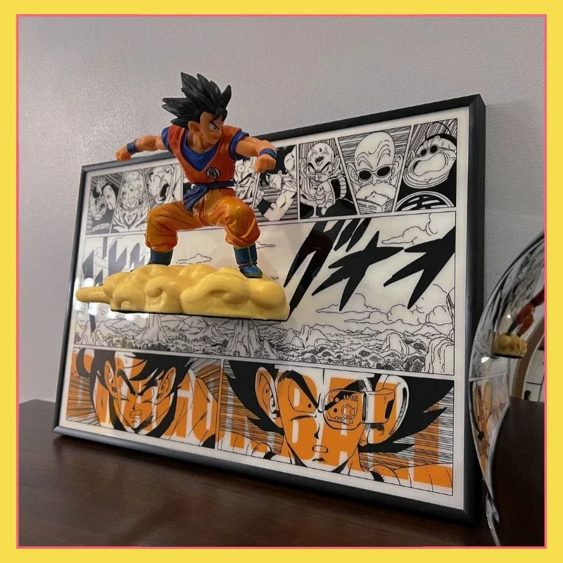 

Dragon Ball Goku Anime 3D Stereoscopic Painting Handmade Handicrafts Surrounding Bedroom Decoration Hanging Paintings Gift