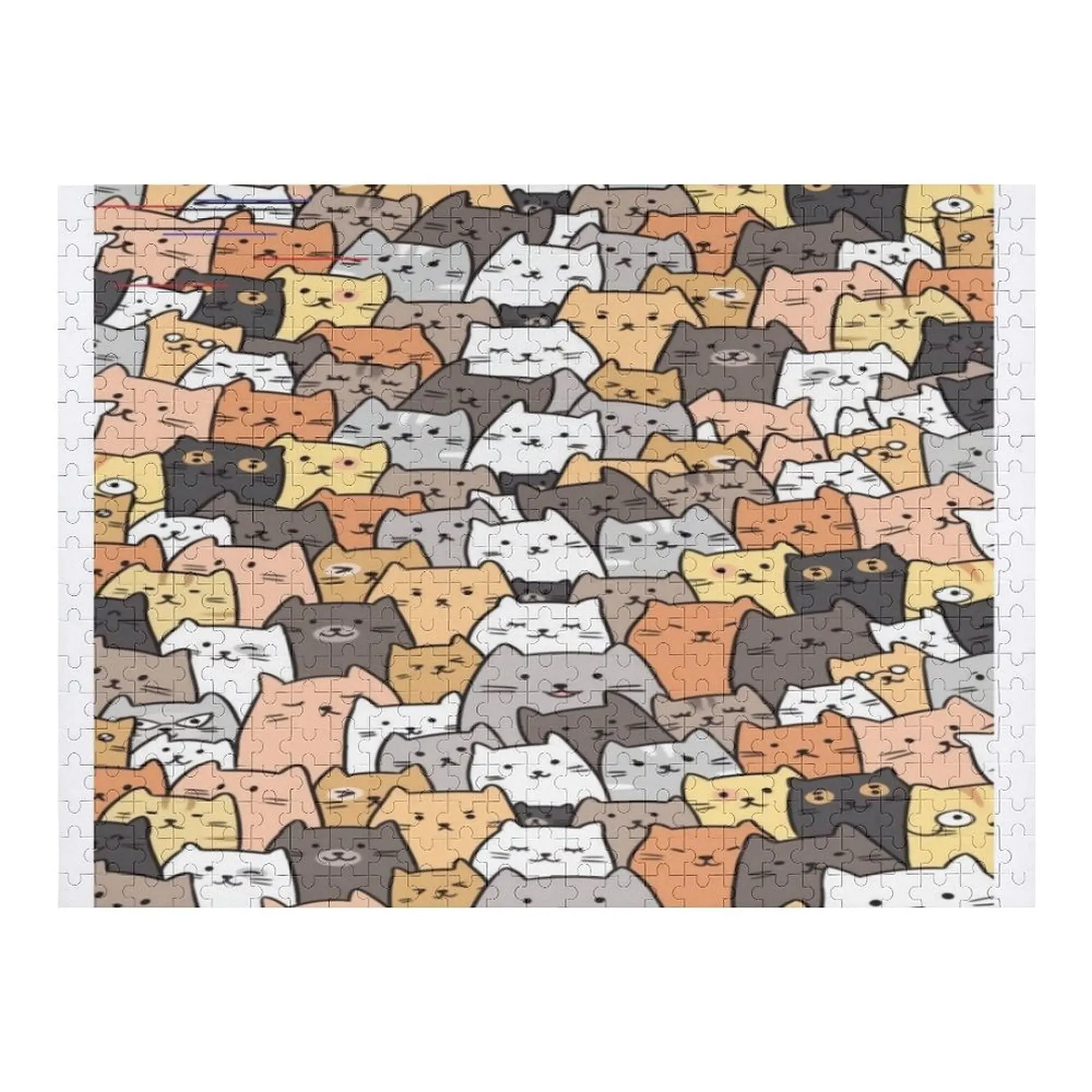 

Cute cats pattern Jigsaw Puzzle Personalized Wooden Name Customized Gifts For Kids Puzzle