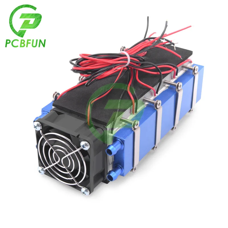 

DC 12V 576W Semiconductor Refrigeration Chip DIY Thermoelectric Cooler Low Noise Electronic Cooler Radiator Aluminum