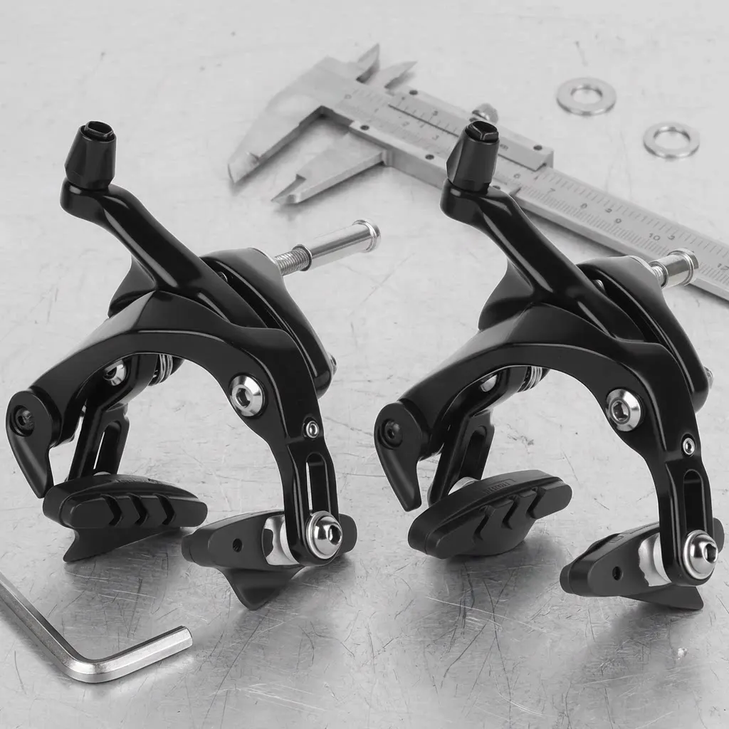  2pcs Caliper Brake Road And Folding Bicycle Calipe Brake Dual Pivot Calipers Bicycle Brake Caliper Front Rear Cycling Brake