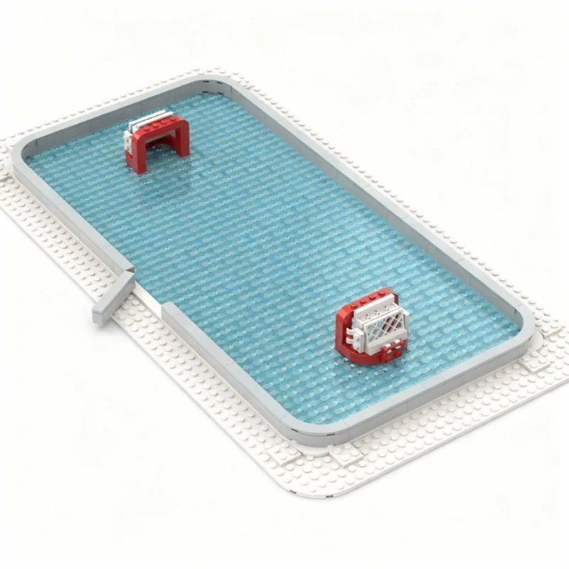 

478PCS MOC Creative Model Ice Rink Hockey Goals Collectible Display DIY Puzzle Home Decor Gift Decoration Collection Building