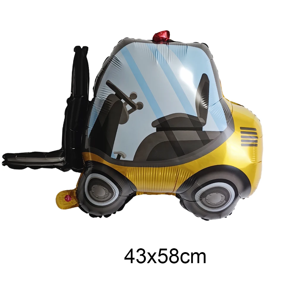 Construction Truck Balloon Forklift Excavator Balloons for Excavator Birthday Decorations Kids Truck Car Themed Party Supplies
