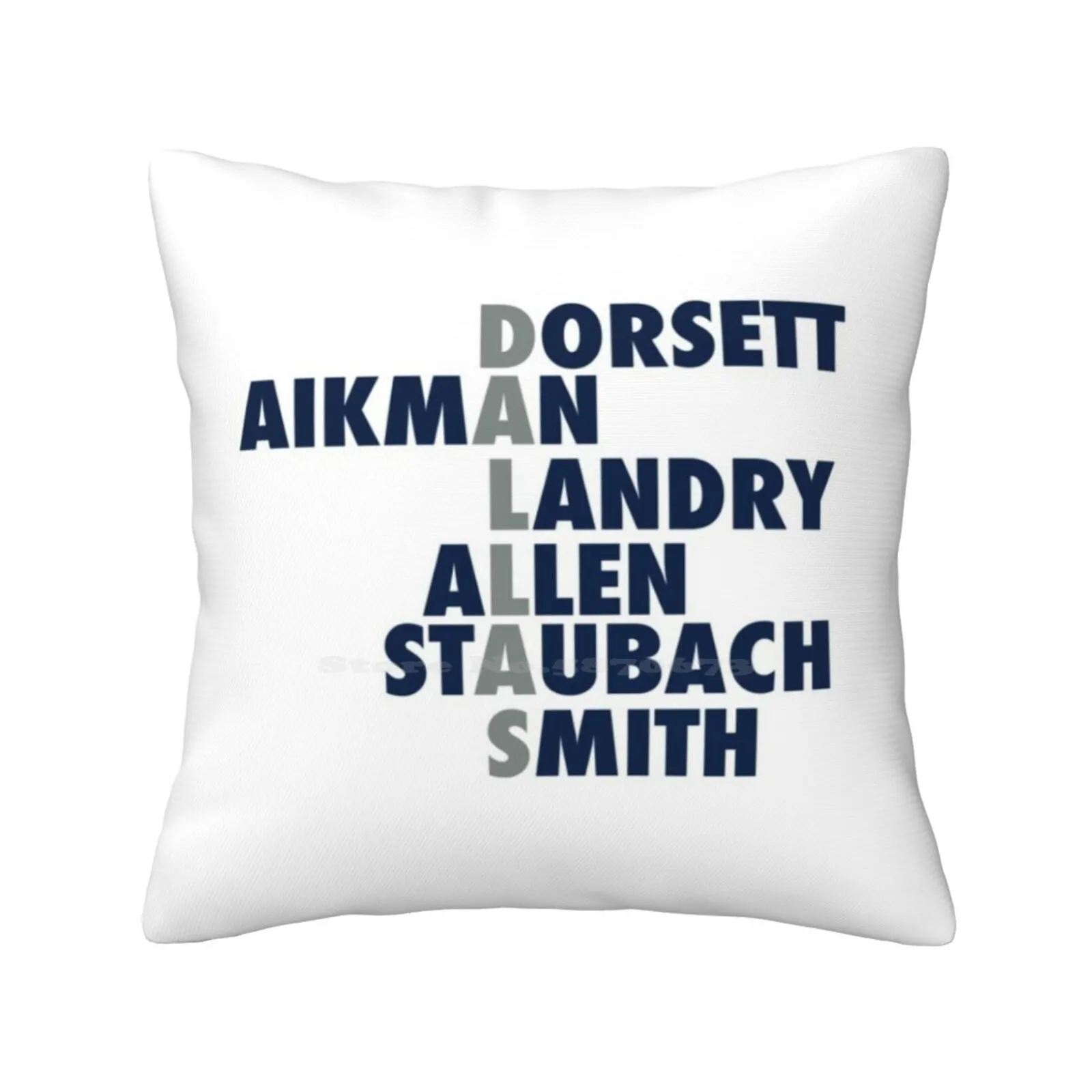 Greats Funny Cute Decor Square Pillowcase Football Sports Tony Dorsett Troy Aikman Tom Landry Larry Allen Roger Staubach Emmitt