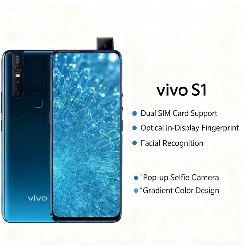 Vivo S1 – Pop-Up-Selfie-Kamera, 90,95 % FullView-Display |   24 MP Selfie- und Dreifach-Rückfahrkameras