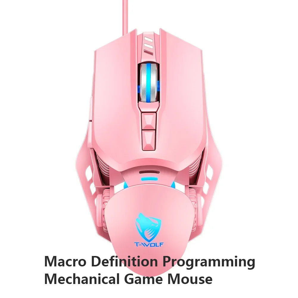 

Ergonomic Optical RGB Light E-sport Mice Wired Macro Definition Programming Mechanical Game Mouse 6400DPI For PC Laptop Desktop