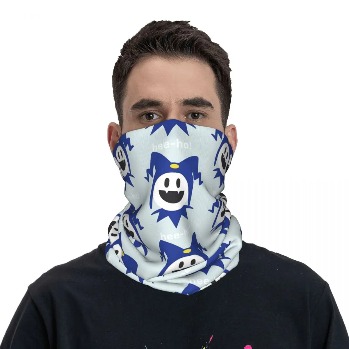 Lenço impresso persona para homens, bandana multiuso, capa de pescoço, envoltório, ciclismo, equitação, unissex, fino