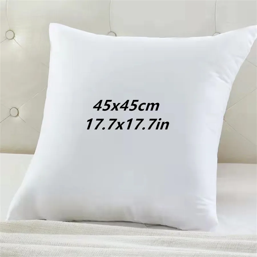 Classic 45x45cm Solid Color Cushion Core Soft Head Pillow Inner PP Cotton Filling Health Care Customizable Funny Pillow Insert