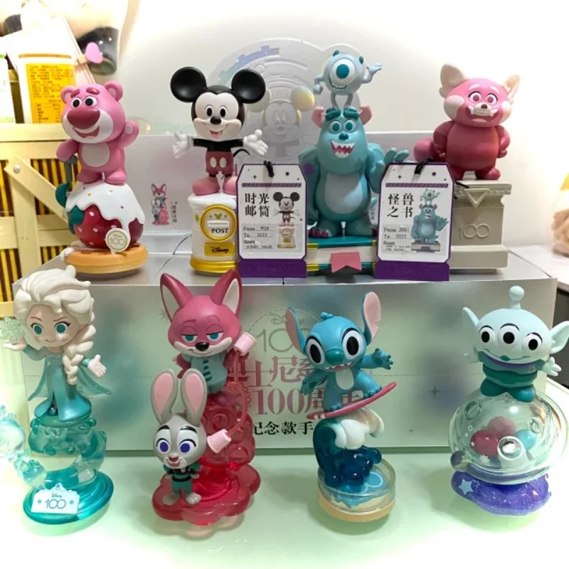 12Cm Disney 100th Anniversary Serie Blind Box Trendy Beeldjes Thuis Desktop Decor Poppen Collectie Model Speelgoed Cadeau Voor kinderen