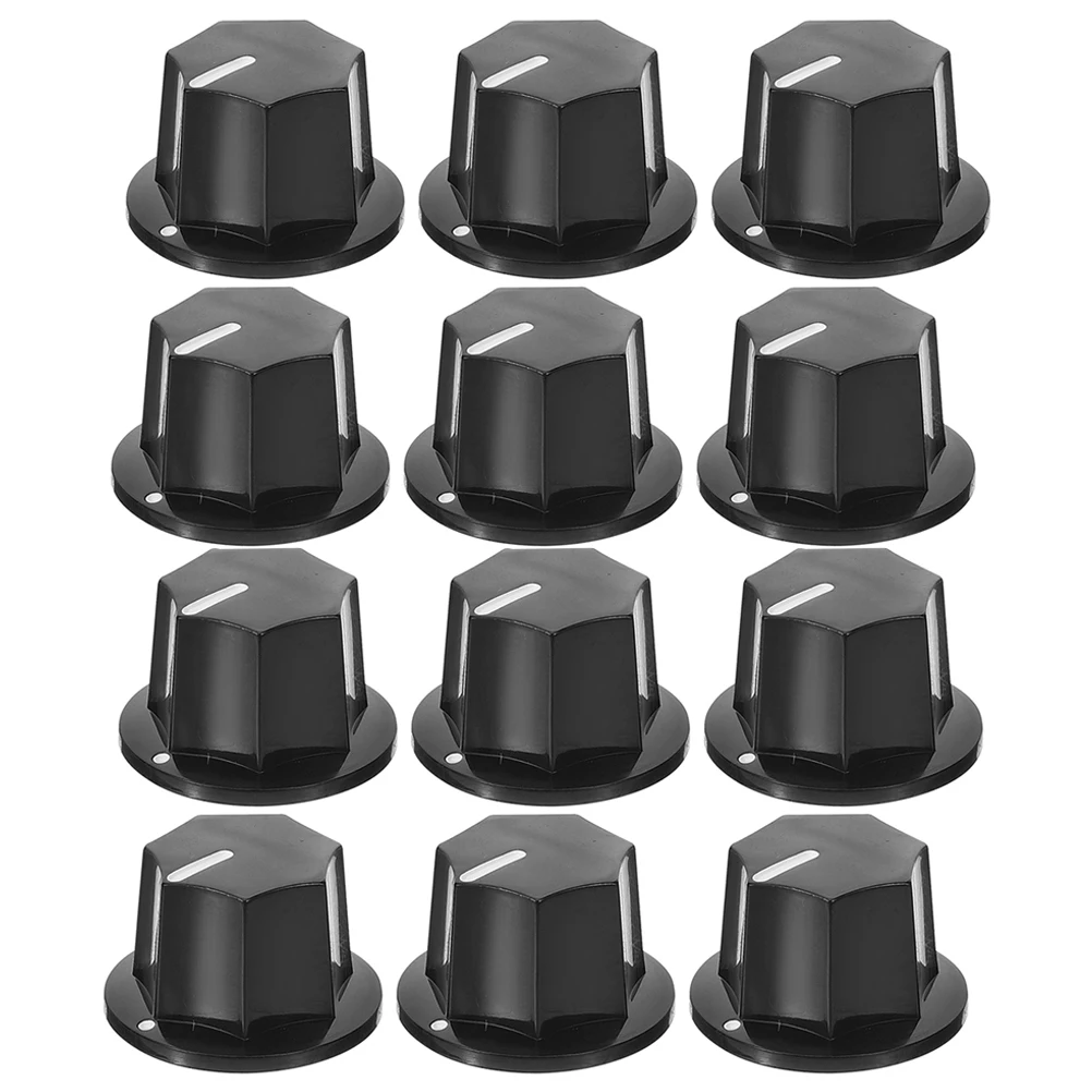 

20pcs Electric Amplifier Volume Control Knob Black Volume Amplifier Knob Abs Instrument Potentiometer Replacement Durable