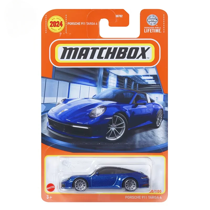 Original Mattel Matchbox coche 1/64 Diecast 2024 nuevo Porsche 911 Targa 4 30782 vehículo modelo juguetes para niño colección regalo de cumpleaños