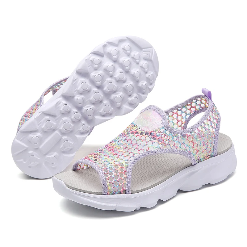 Women Slippers Sandals Woman Fish Mouth Lady Slides Fashion Breathable Mesh Mules Shoes Female Casual Platform Flip Flops 35-42