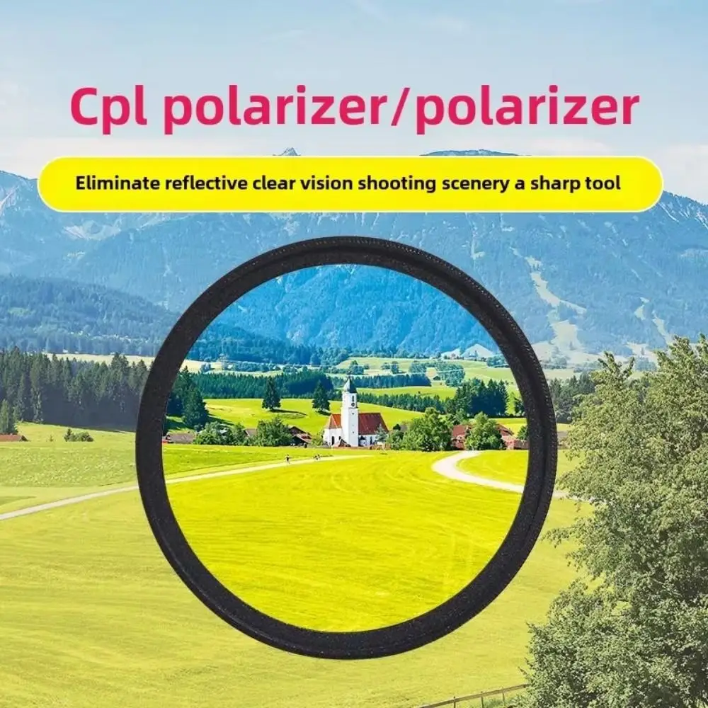 52mm Mobile Phone Polarizing Filter High-definition Clip-On Cpl Polarizing Lens Remove Reflections Circular CPL Filter with Clip