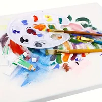 Plastic Art Painting Palette, Oval Multi-Well Mixing Tray for Watercolor Acrylic Oil Paints, Multiple Models Available 3