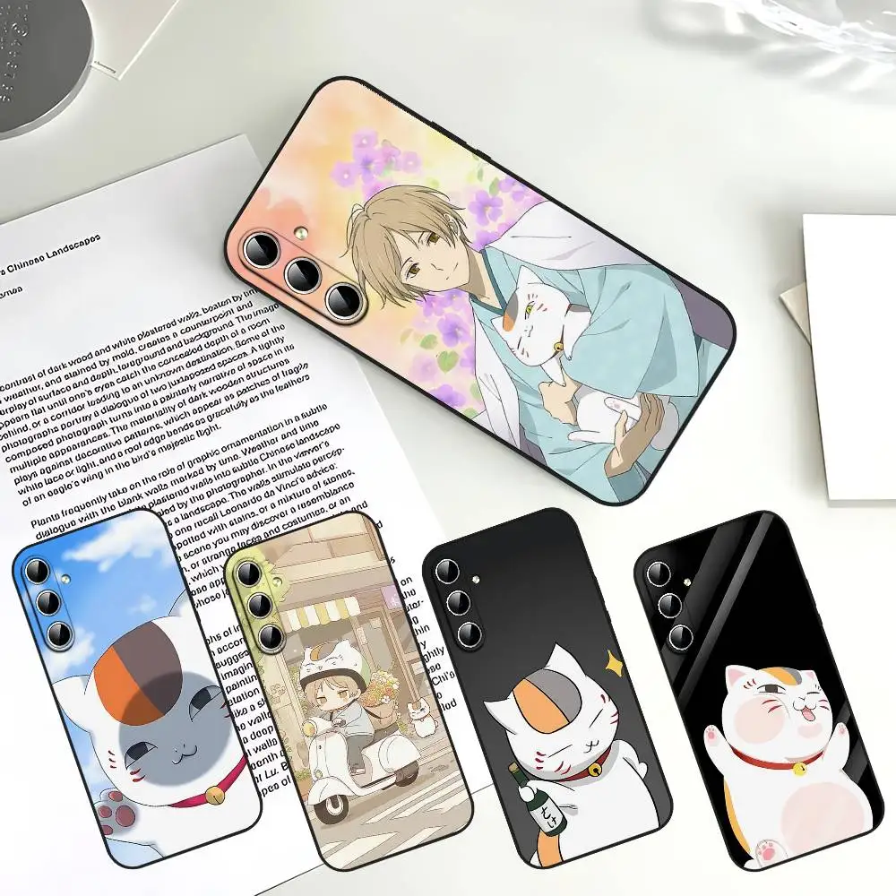 

Sensei Natsume Yuujinchou Nyanko Phone Case For Samsung S24/S25/S22 S30/A51 52/Lite/Ultra/5G/Plus/FE - Slim Shockproof Black Pro