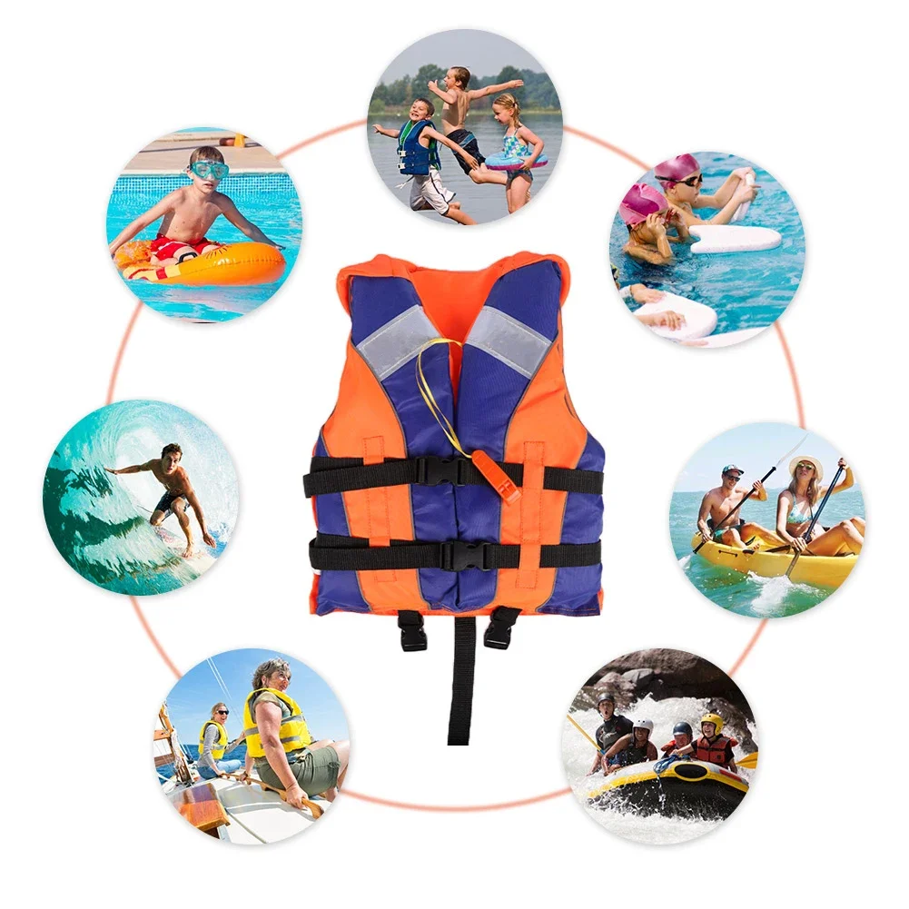 1/2PCS Children Life Jacket With Whistle Adjustable Size Swimming Float Vest Fishing Drifting Swimming Life Vest For Water Sport view 2