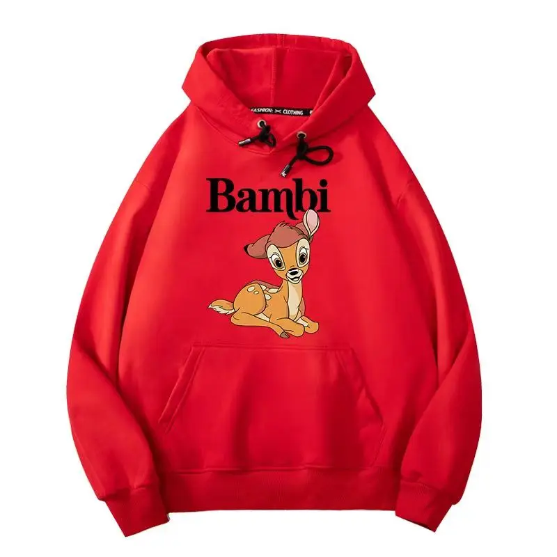 

Women's sweater Official Disney Bambi Hoodie Women’s 2026 New Long Sleeve Loose Layered Casual Hooded Outerwear ropa mujer