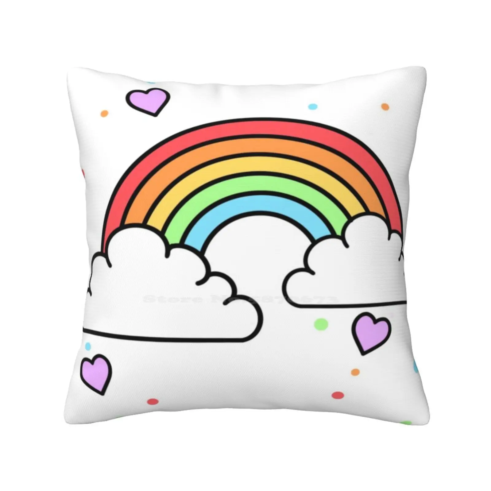 Pride Rainbow Pillowslip Pillowcase Rainbow Pride Month Lgbtq Cute Love Is Love Be You Hearts Colorful No Hate Just Love