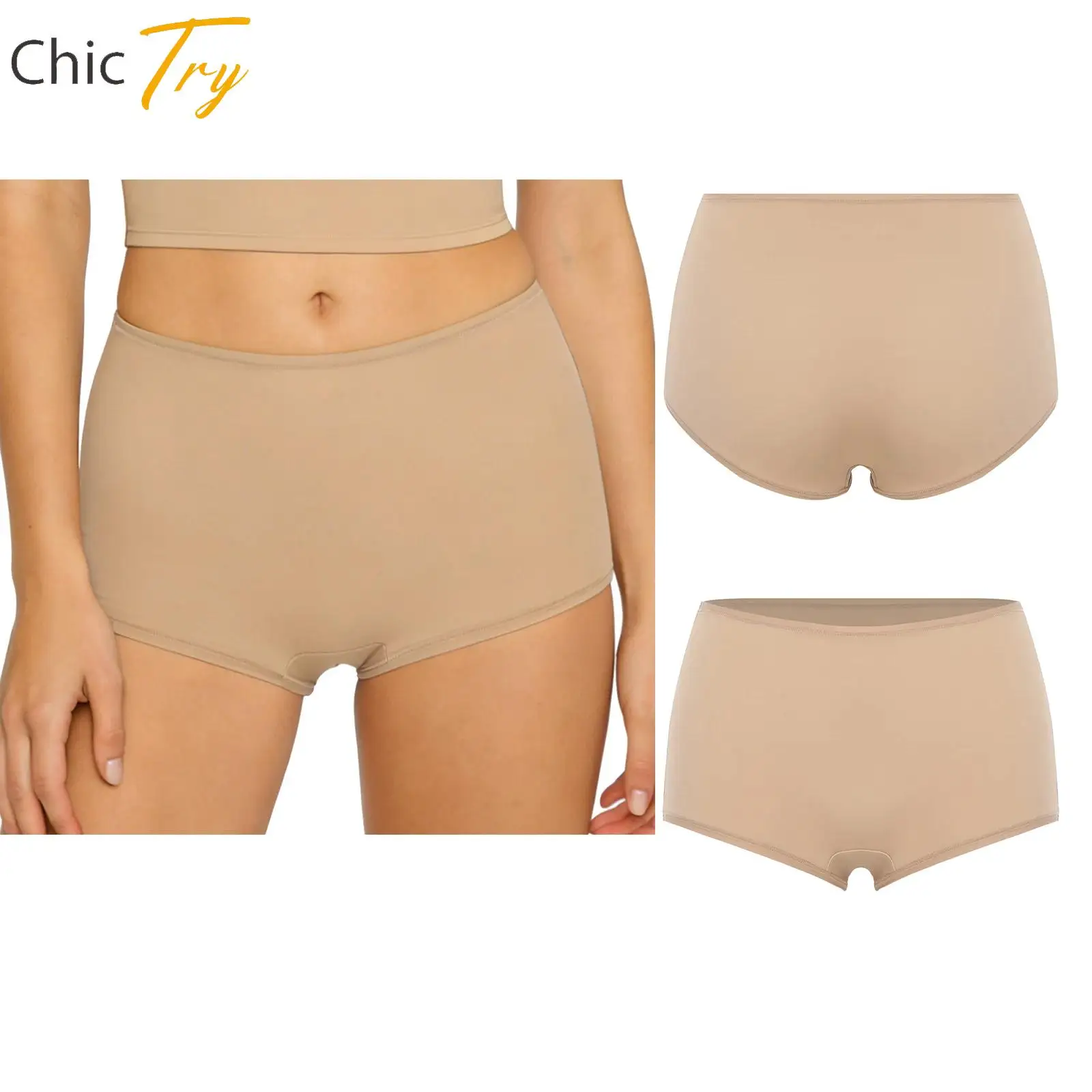 Quickly Dry Stretchy Casual Sports Boyshorts Women Boxer Brief Solid Color Gym Yoga Shorts for Panties Workout Running Underwear