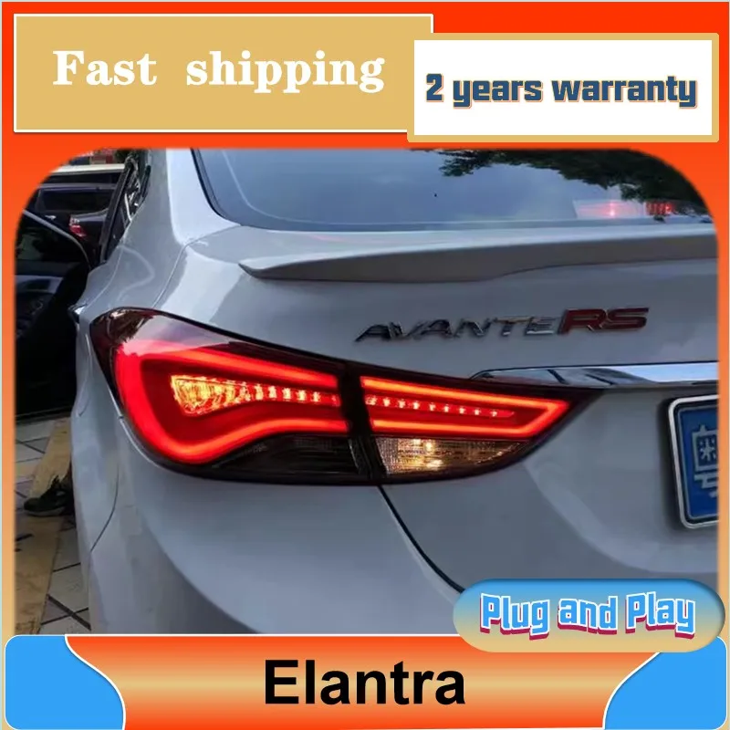 

Автостайлинг для Hyundai Elantra, задние фонари 2012-2016 Elantra MD, задний фонарь DRL, противотуманный сигнал поворота, Задний сигнал