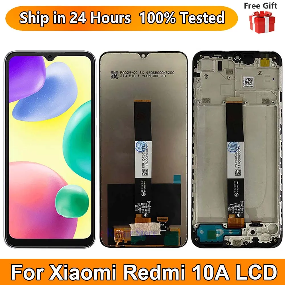 

6.53“New For Xiaomi Redmi 10A LCD Display With Frame Touch Screen Sensor Digiziter Assembly For Redmi 10A Screen Replacement