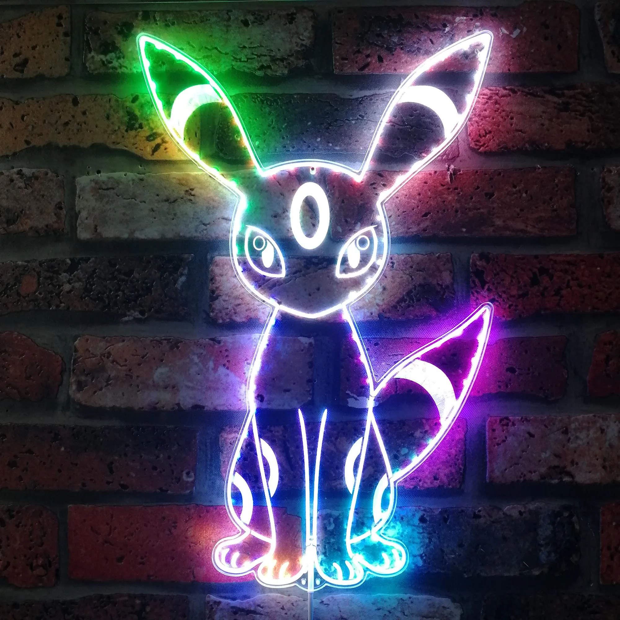 Umbreon Dynamic RGB Edge Lit LED Sign, Game Room Decor, Gaming Night Light