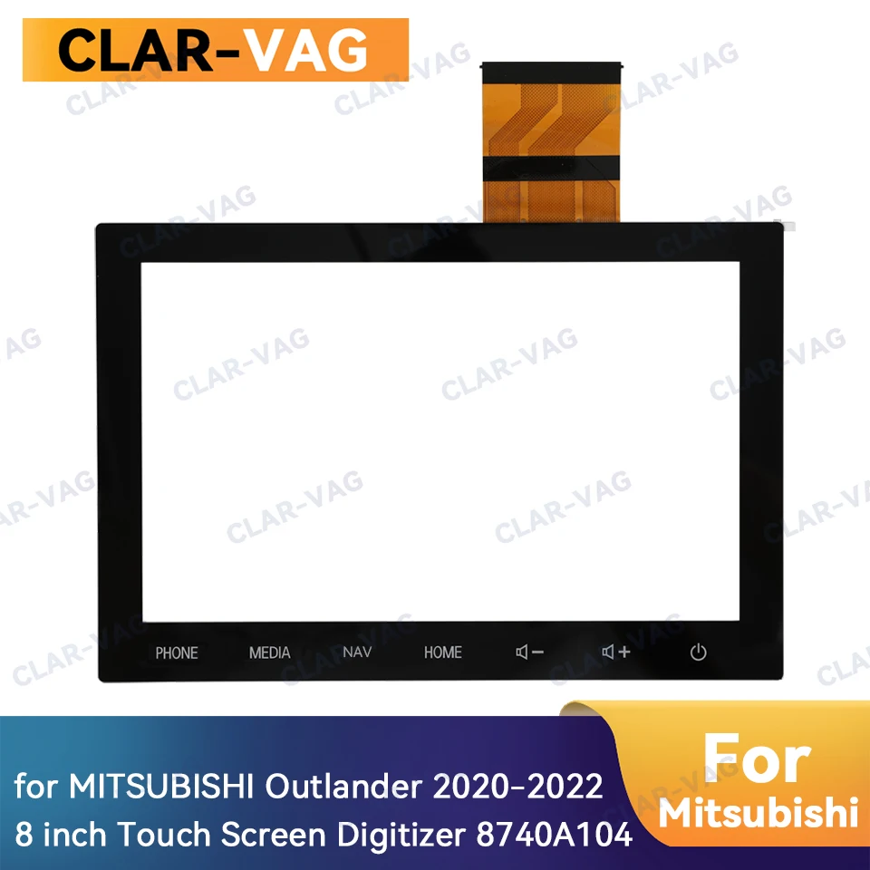 Digitalizador de pantalla táctil de 8 pulgadas para MITSUBISHI Outlander 2019-2022 MK3 SAT NAV 8740A098 8740A103 Radio reproductor de DVD navegación