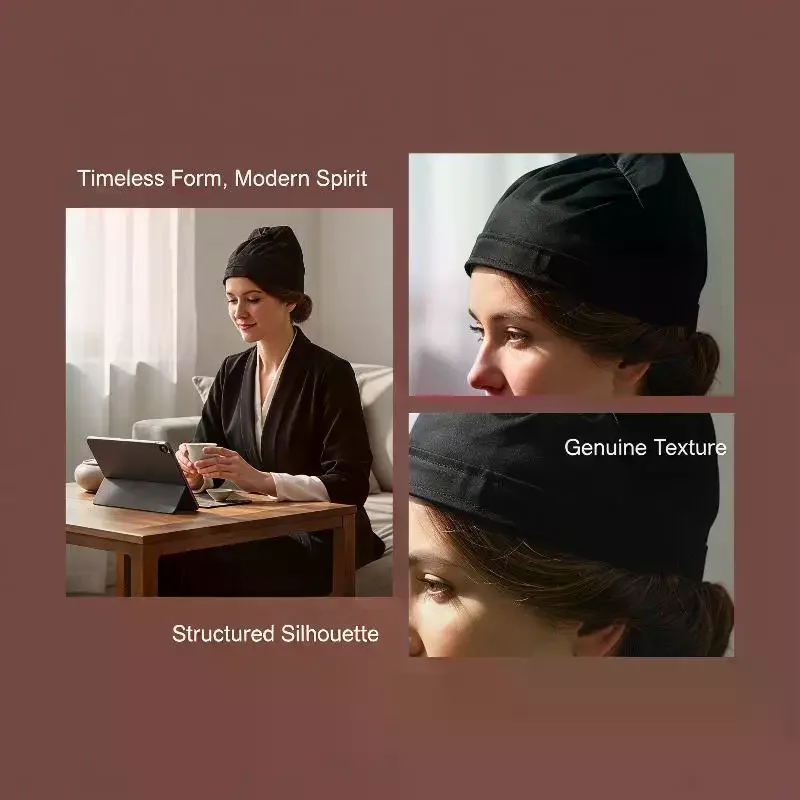 Ancient Hanfu Hat Chinese Traditional Song Dynasty Scholar Teacher Men Black Hat Headdress Vintage Confucian Towel Cosplay Hat