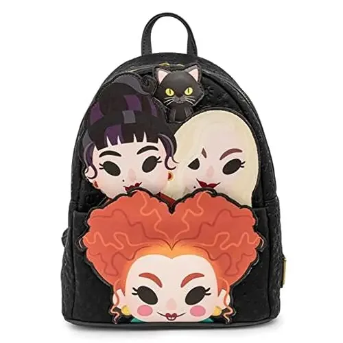 Disney Hocus Pocus Sanderson Sisters Double Strap Shoulder Bag Purse Mini Backpacks Stitch Fashion Leather Backpack Baby Bags