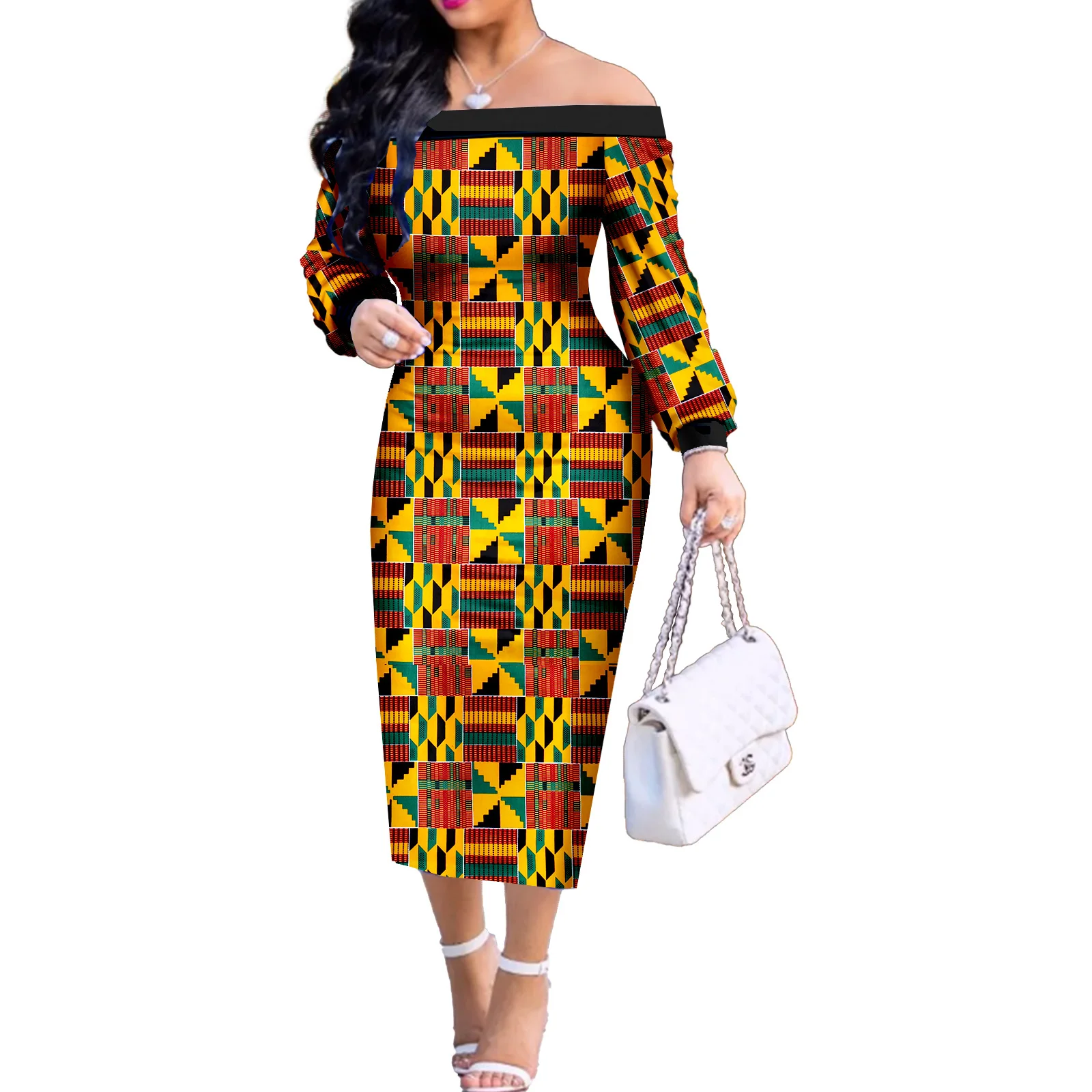 

Africa Dress For Women African Cotton Wax Print Dresses Nigerian Dress for Wedding Party Holiday