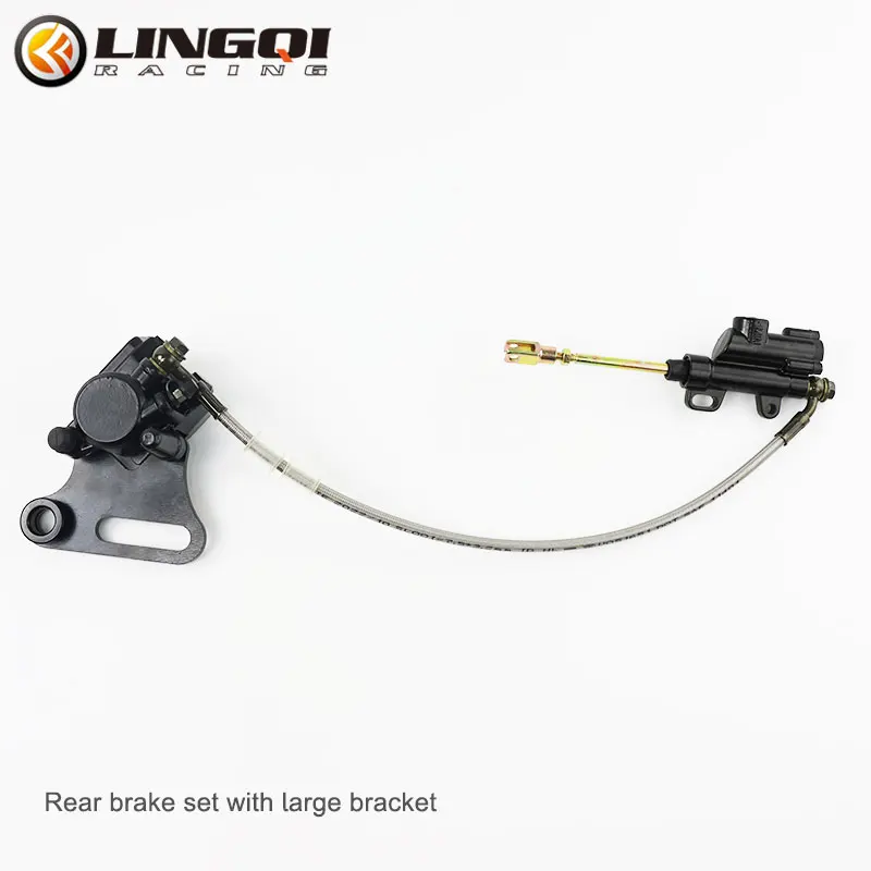 

LINGQI Aluminum Rear Brake Pump Caliper Cylinder Kit With Bracket for Motorcycle Racing Kart ATV Quad Brakes System Parts