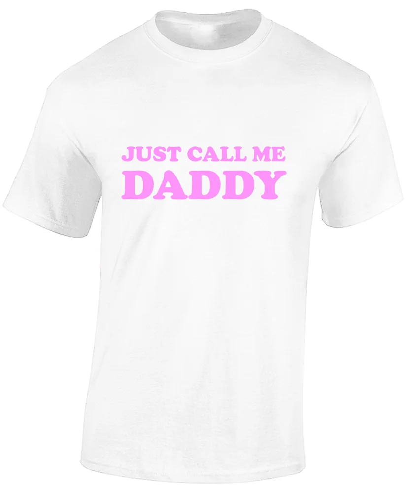 МУЖСКАЯ ФУТБОЛКА JUST CALL ME DADDY FUNNY RUDE KINK DESIGN ШУТКА ПОДАРОК ИДЕЯ ТОП