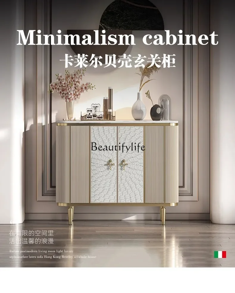 

yj32 American light luxury door cabinet small household solid wood storage cabinet