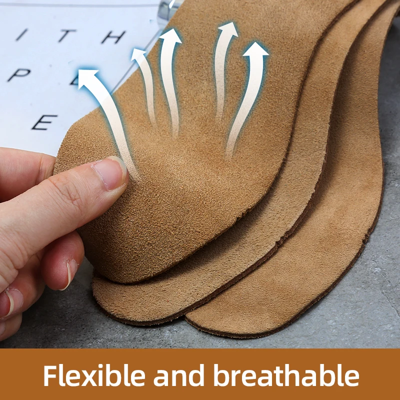 حقيقية جلد البقر النعال امتصاص العرق رائحة واقية تنفس سميكة الجلود نعال الحذاء كبيرة الحجم متجمد جلد البقر 2 مللي متر #1