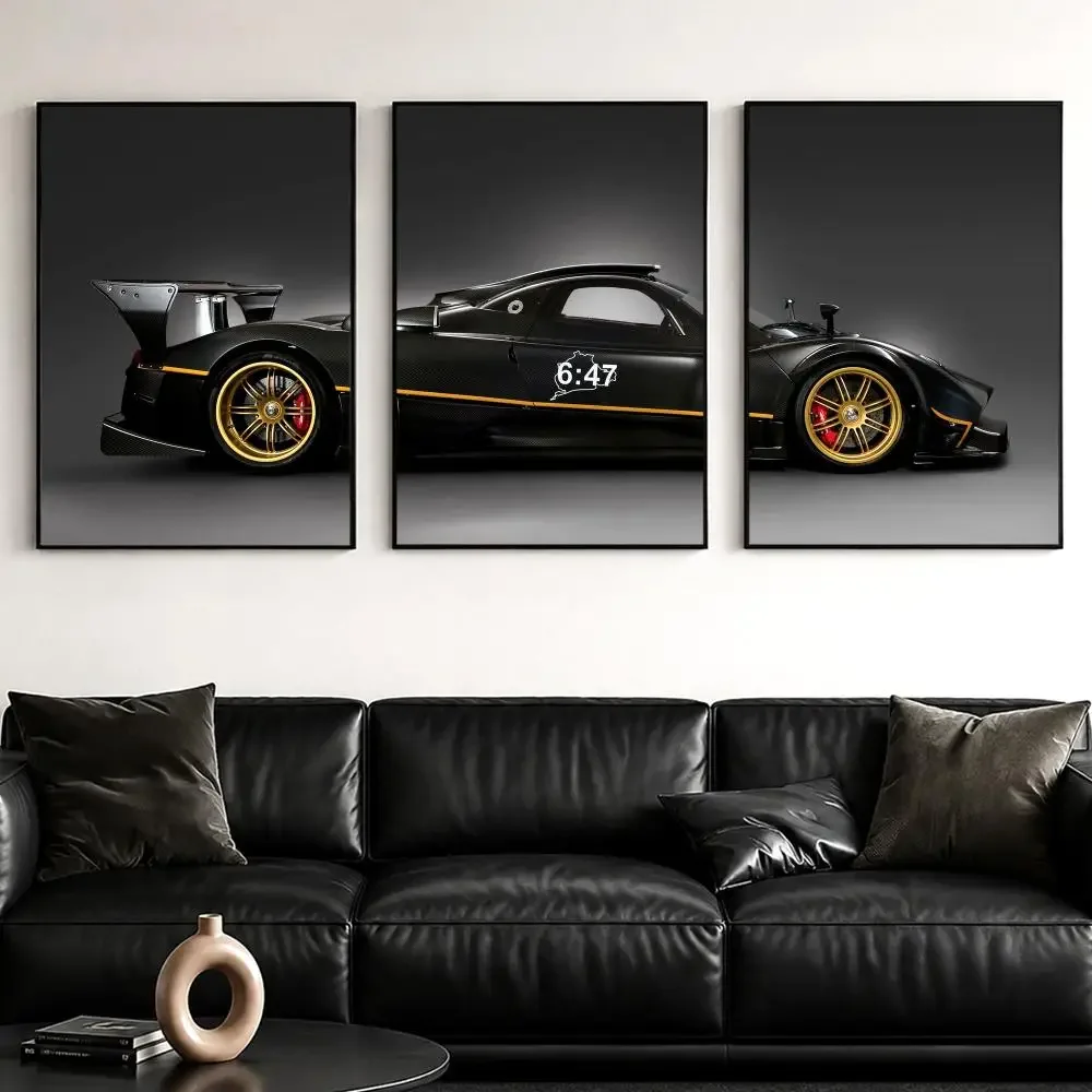 Elite Performance Supercar Painting Calligraphy Canvas Wall Art Poster Set for Bedroom Living Room Home Decor Prints Gift
