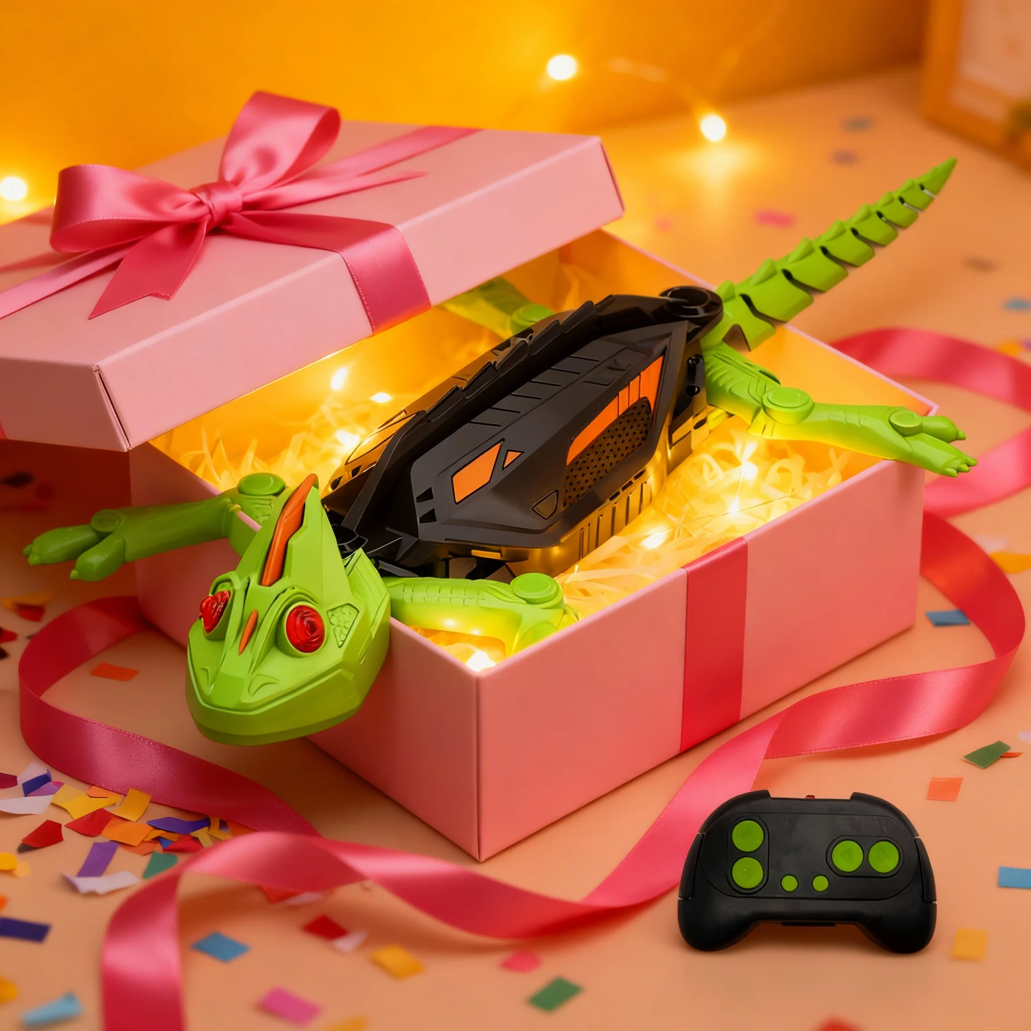 실제같은 생체모방 RC 벽타기 도마뱀 로봇 장난감 유리 및 매끄러운 벽을 오르는 리모컨 게코 자동차 내부 장식